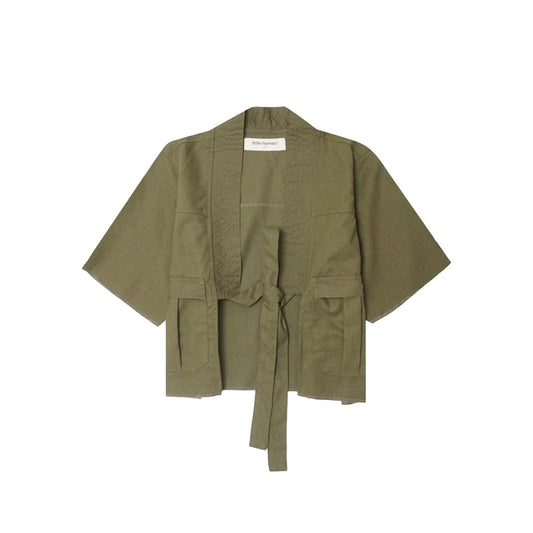 LITTLE HUMAN™ S/S DRAPE IN OLIVE