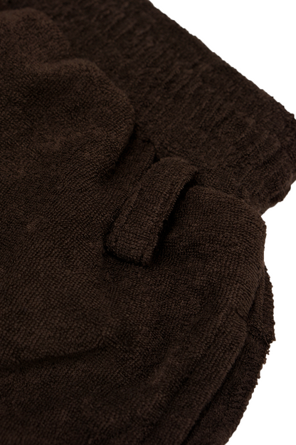 WOOD TOWEL TERRY RAW FINISH LOUNGE PANTS
