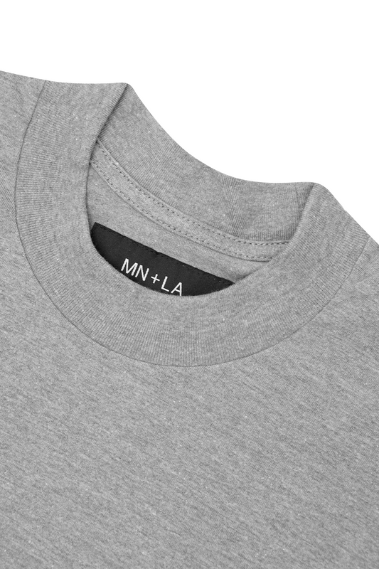 BOX TEE IN HEATHER GREY