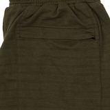 ROGUE SPLIT WIDE PANTS IN OLIVE STRIPED PIQUE