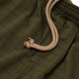 ROGUE SPLIT WIDE PANTS IN OLIVE STRIPED PIQUE