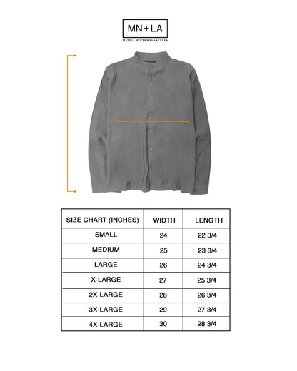 MANDARIN L/S SHIRT IN IRON GREY