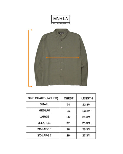 MANDARIN L/S SHIRT IN SAGE