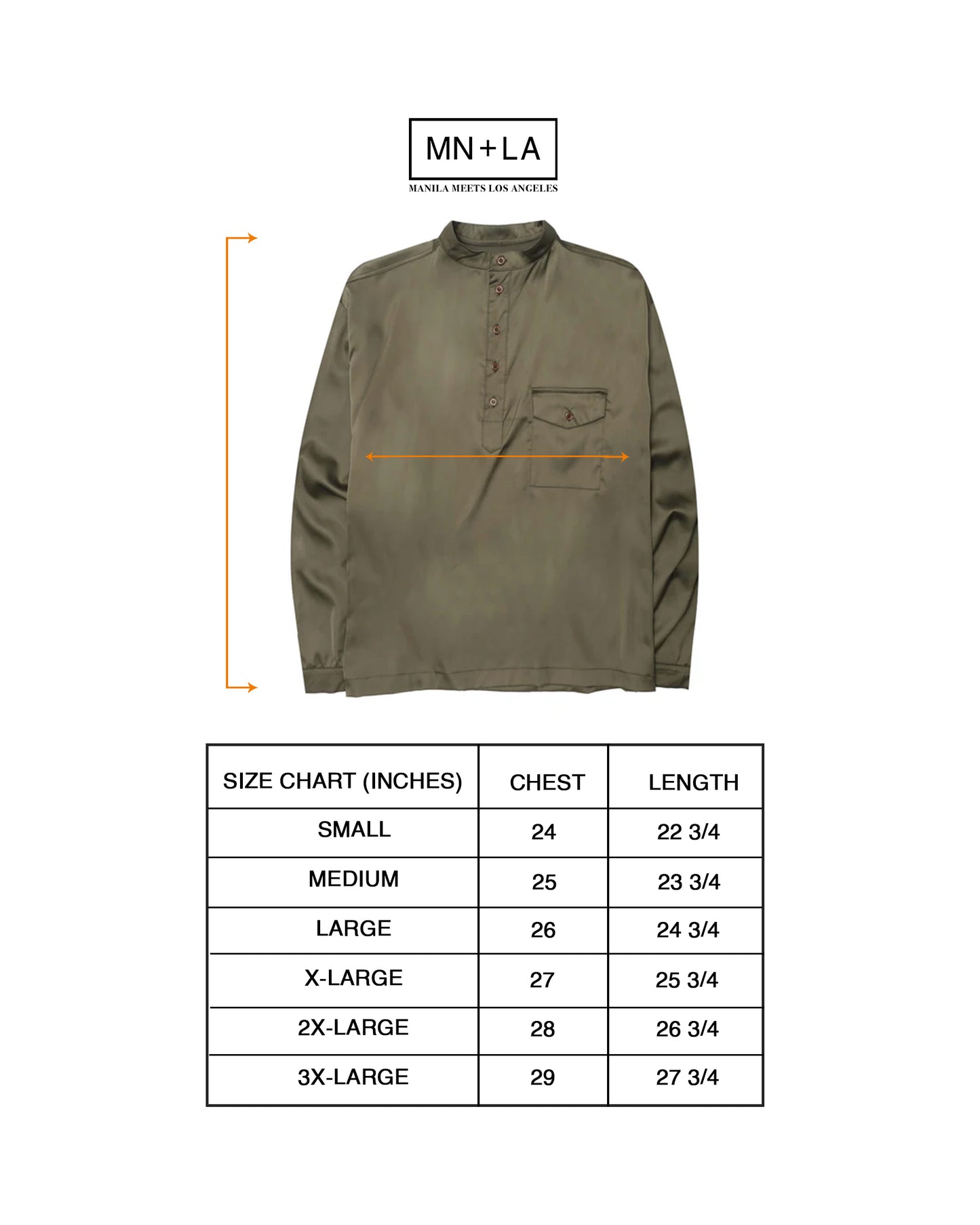 MANDARIN QUARTER L/S SHIRT IN CELADON