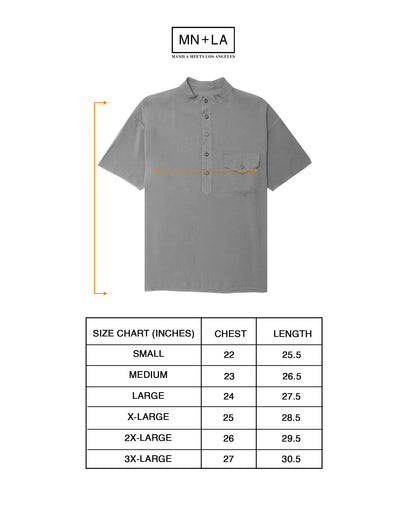 MANDARIN SHIRT IN IRON GREY