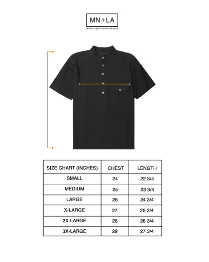MANDARIN SHIRT IN NOIR
