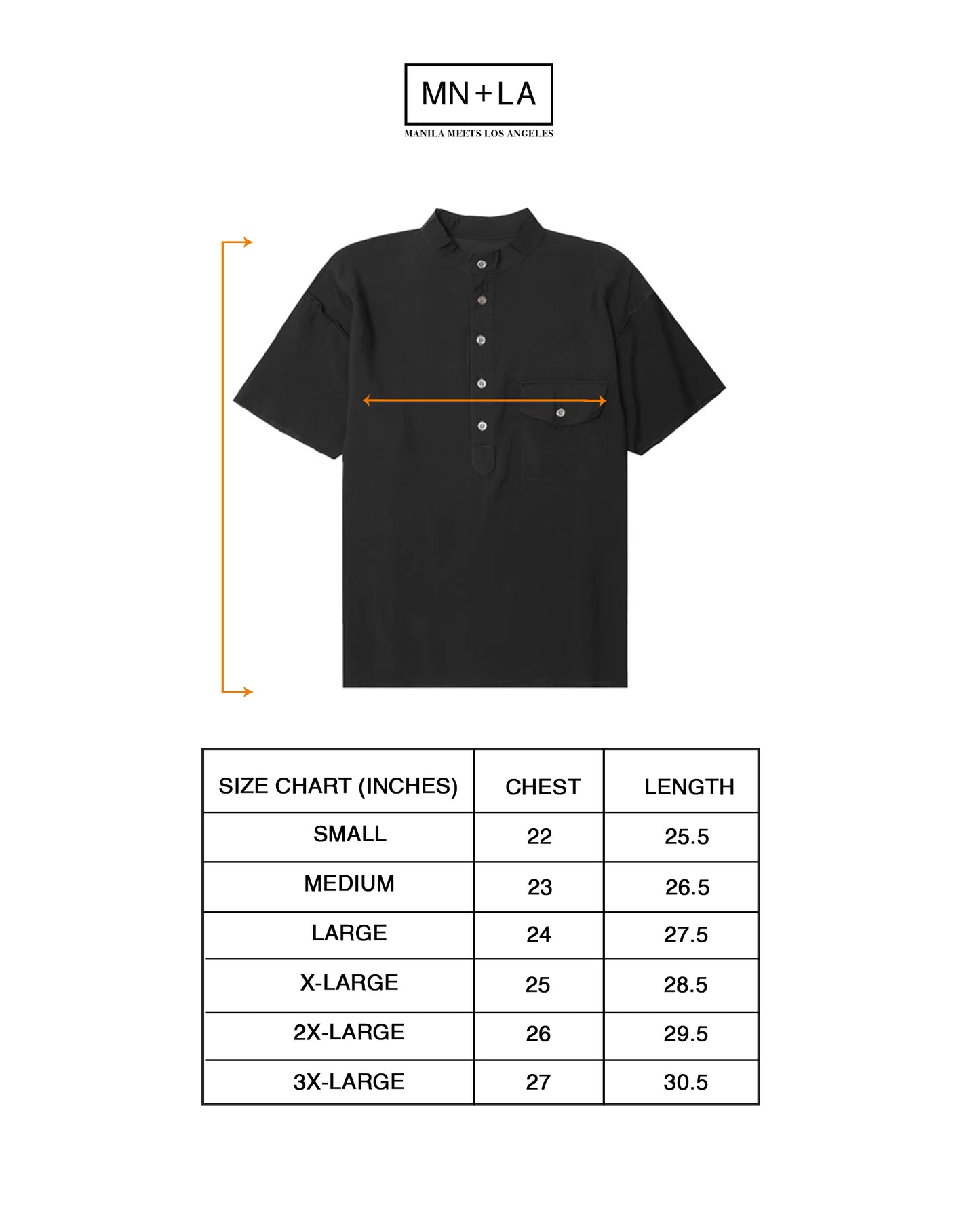 MANDARIN SHIRT IN MIDNIGHT
