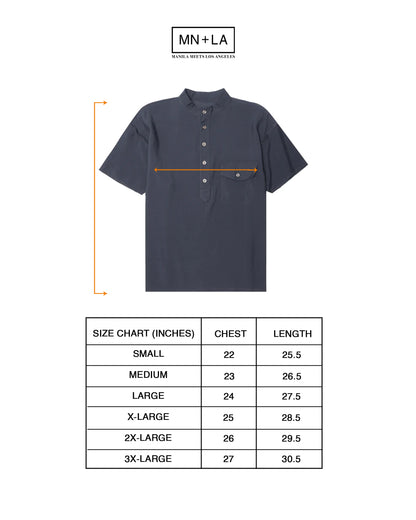 MANDARIN SHIRT IN SLATE