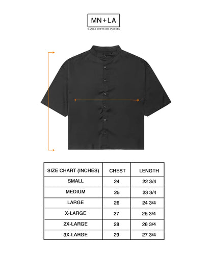 MANDARIN S/S SHIRT IN CAVIAR