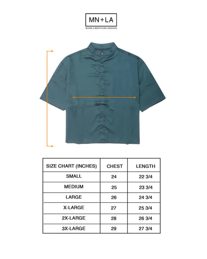 MANDARIN S/S SHIRT IN EMERALD