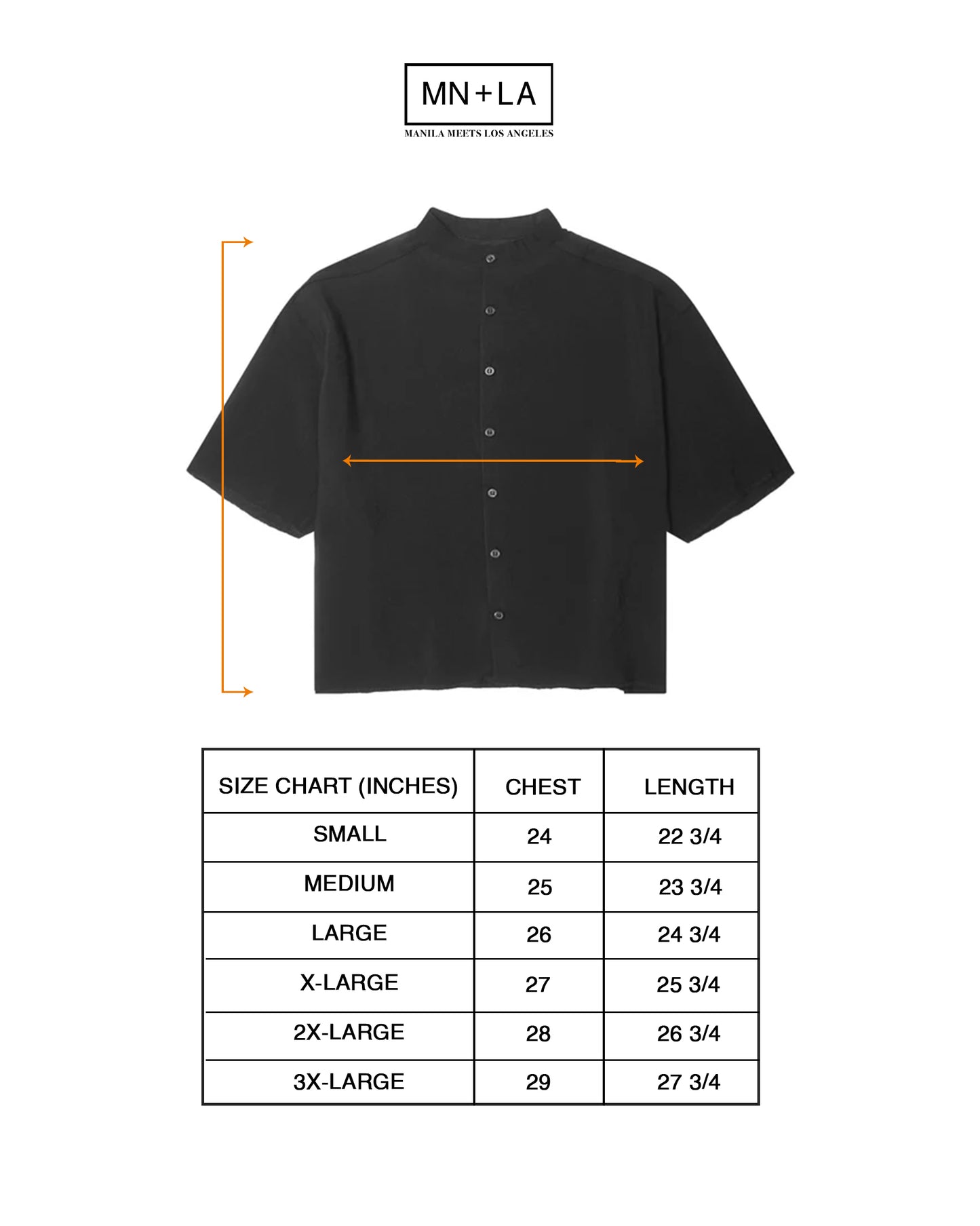 MANDARIN S/S SHIRT IN NOIR