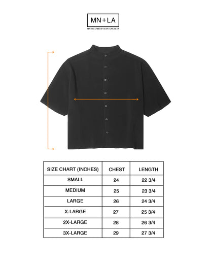 MANDARIN S/S SHIRT IN NOIR