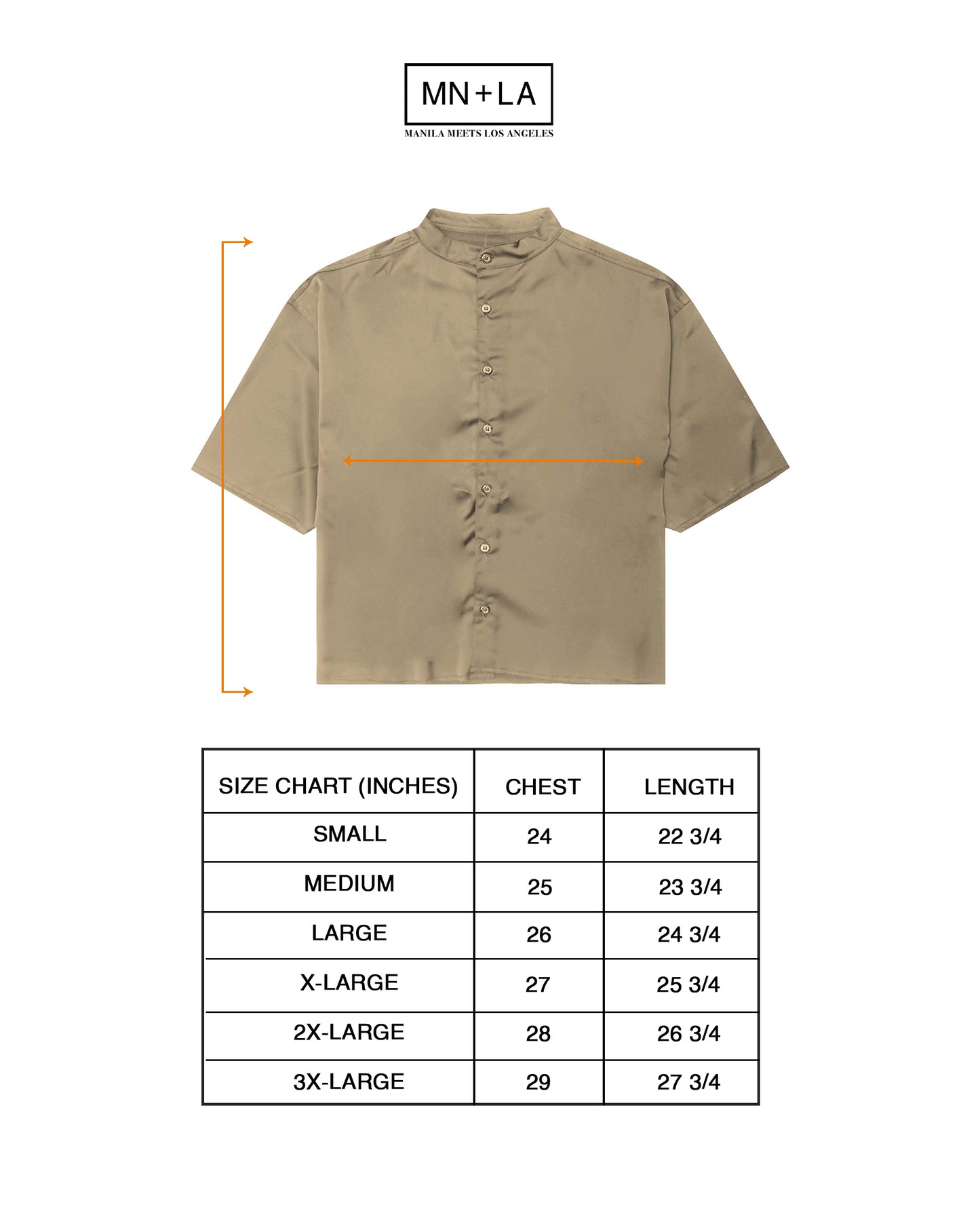 MANDARIN S/S SHIRT IN SIENNA