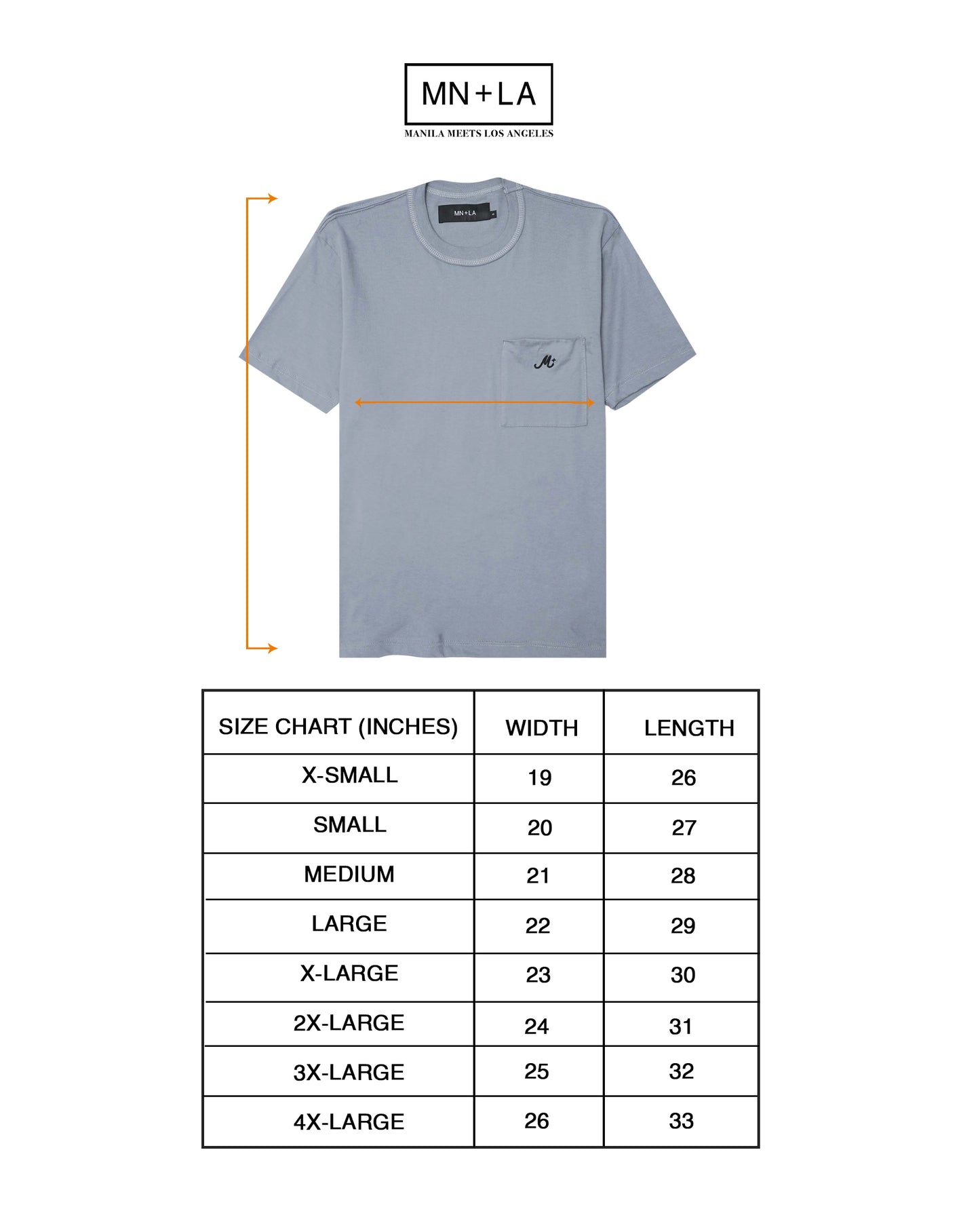 M+ CLASSIC POCKET LITE TEE IN GLACIER