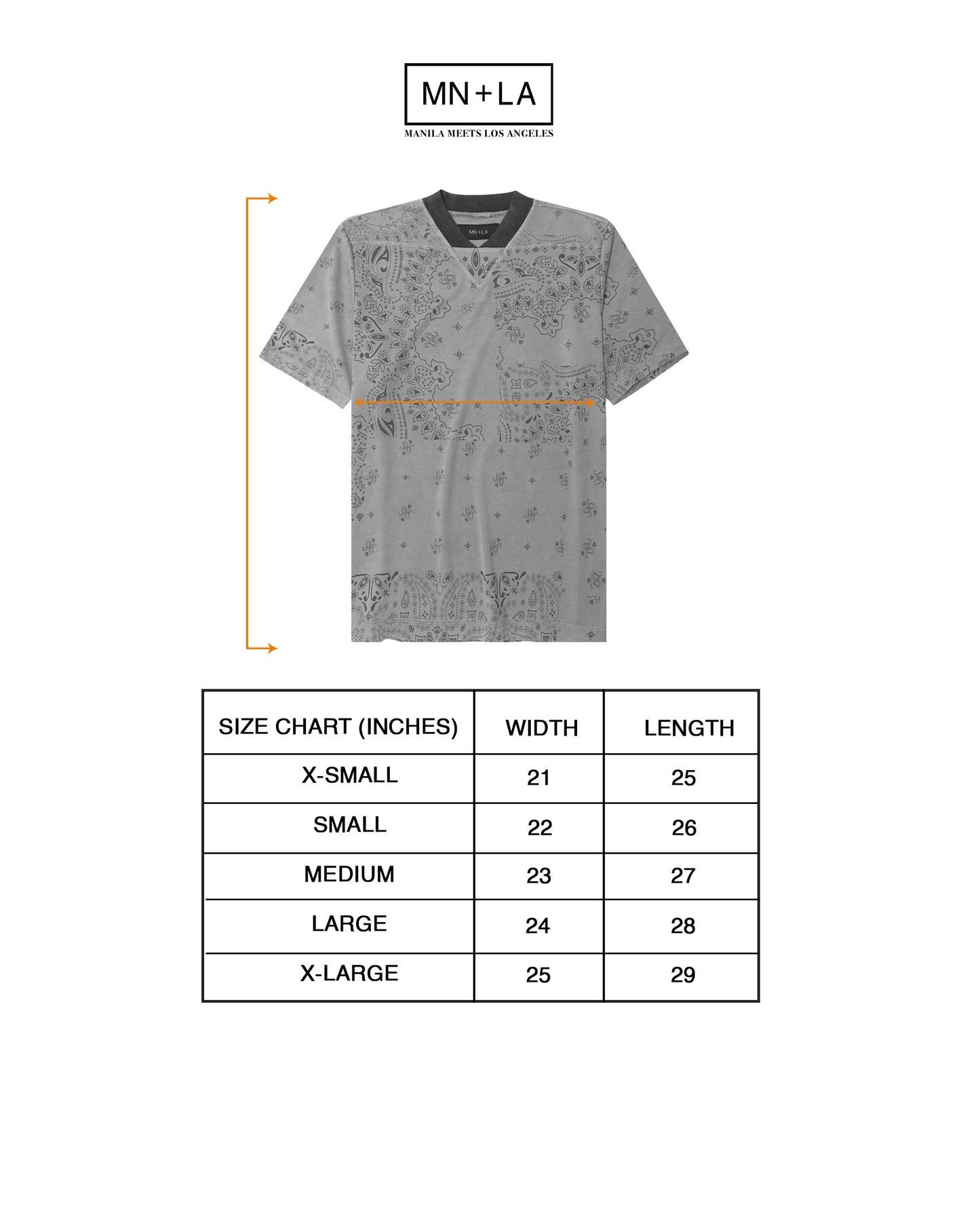 LEAGUE TEE IN STEEL PAISLEY
