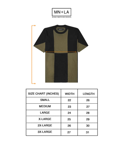 GRID TEE IN ANTHRACITE/OLIVE