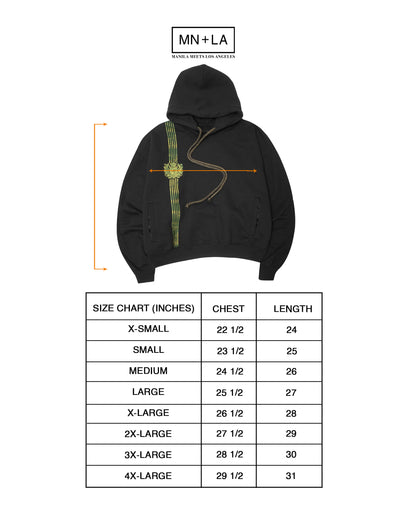 "COPACABANA" HOODIE IN ANTHRACITE/MOSS