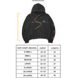 "TEMPLE BLOOM" HOODIE IN CAVIAR
