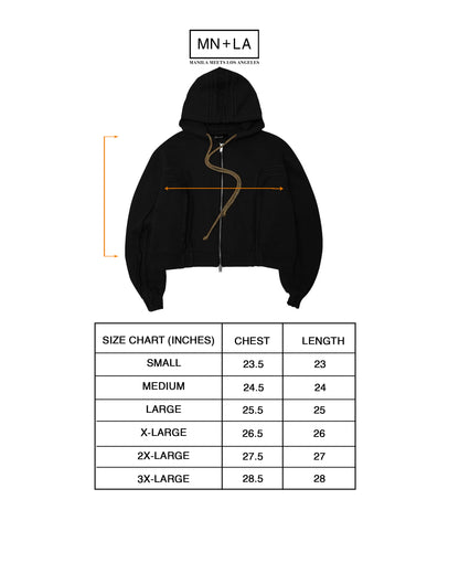 CROSS FORGED ZIP HOODIE IN RUST