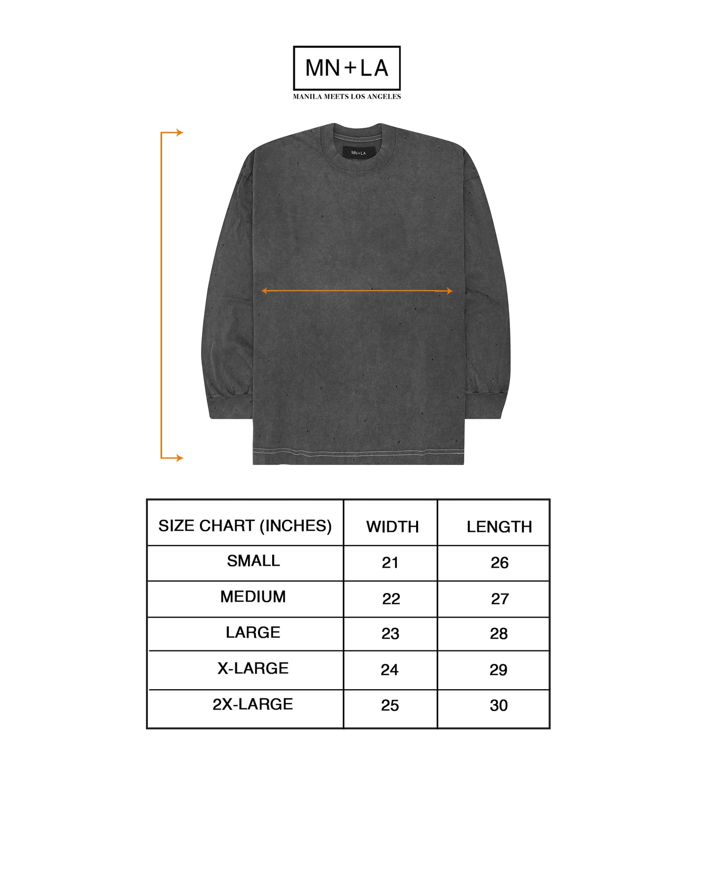 VINTAGE TATTERED LONGSLEEVE TEE IN GOLEM GREY