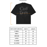 "C'EST LA VIE" TEE IN CAVIAR