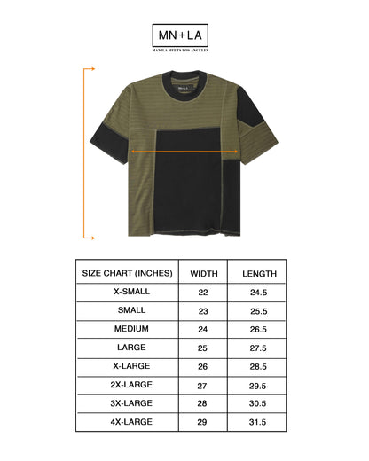 NEEDLEWORK MOCK NECK TEE IN FIELD OLIVE