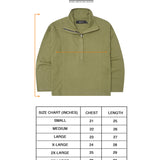 QUARTER ZIP L/S TEE IN OLIVE