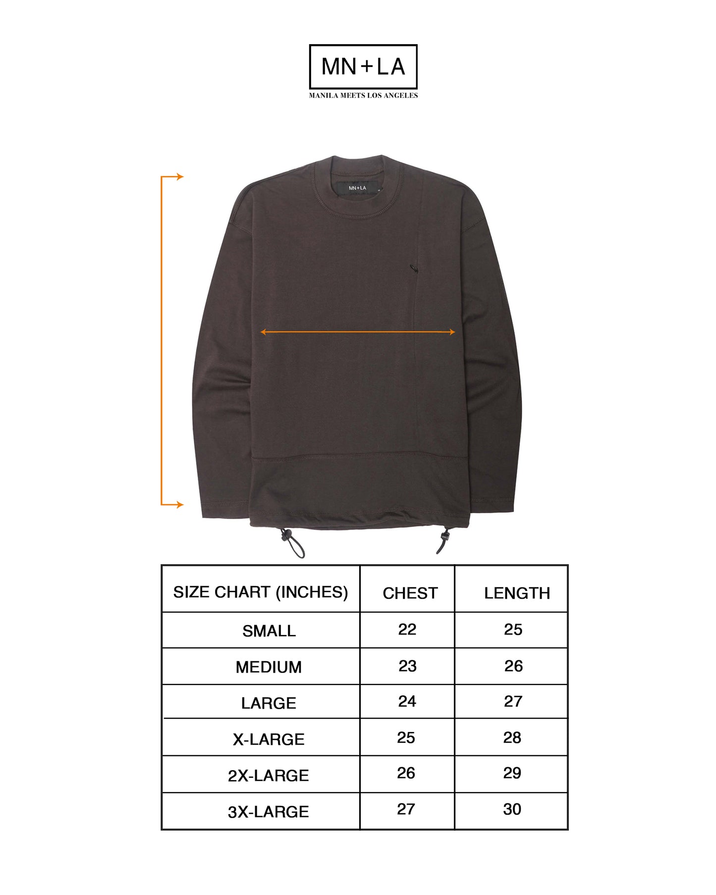 UTILITY LONGSLEEVE TEE IN CHARCOAL GREY