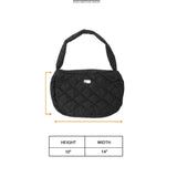 CLOUD BAG IN QUILTED RAVEN