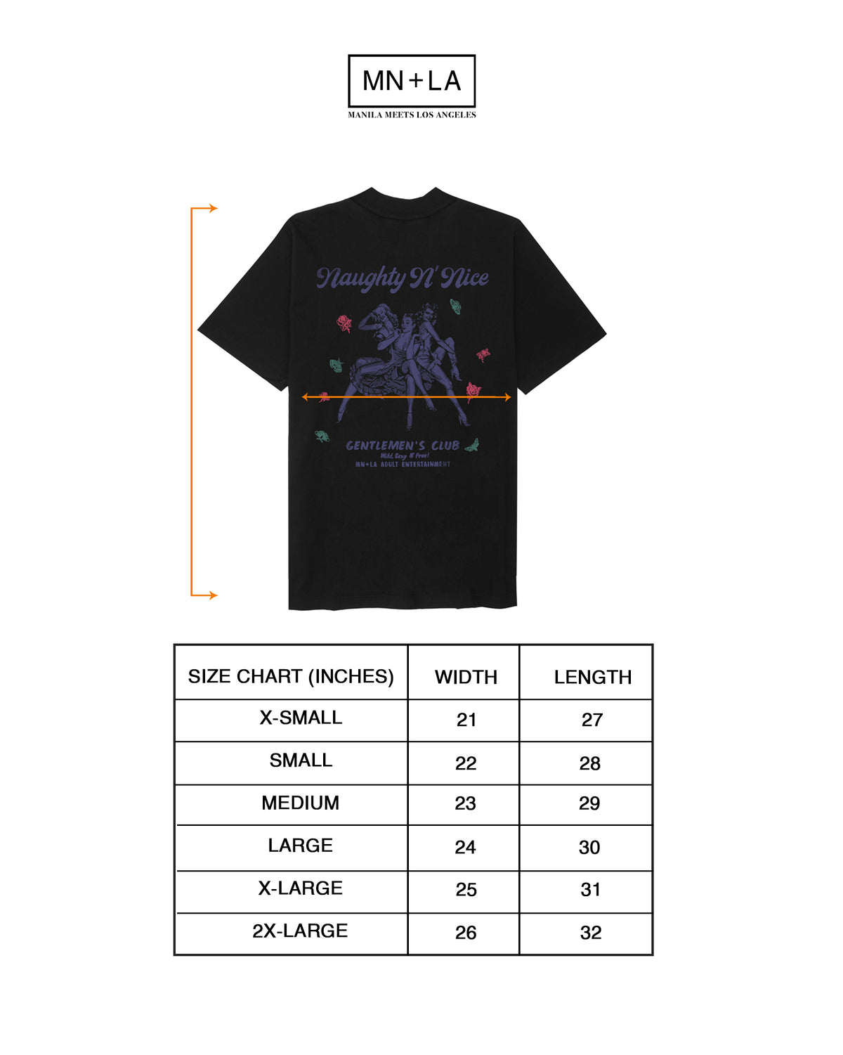 NAUGHTY N' NICE "WILD, SEXY N' FREE" TEE IN ANTHRACITE