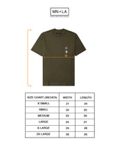 "BALANCE" INSIDE OUT BOX TEE IN OLIVE