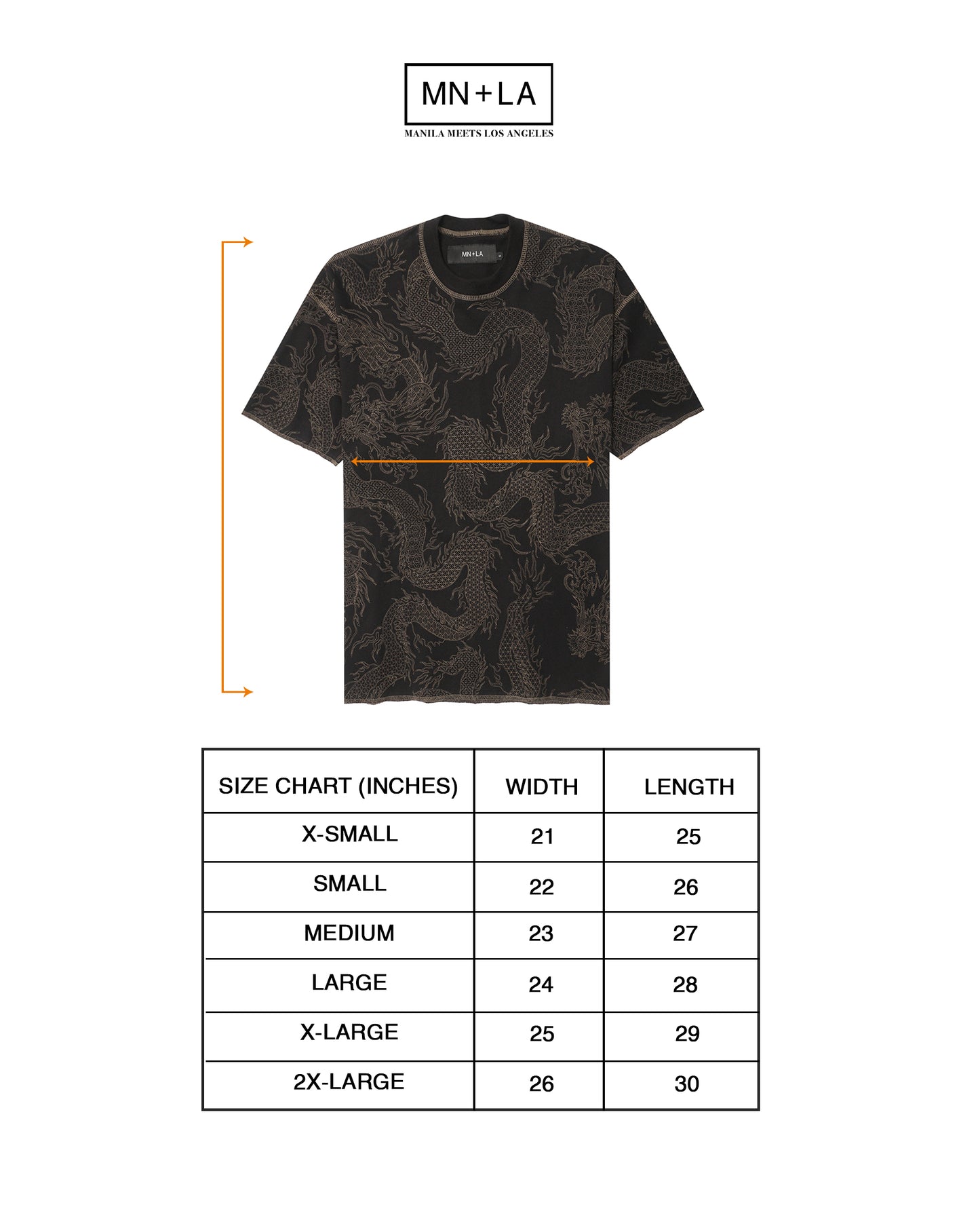 "YEAR OF THE DRAGON" BOX TEE IN CAVIAR