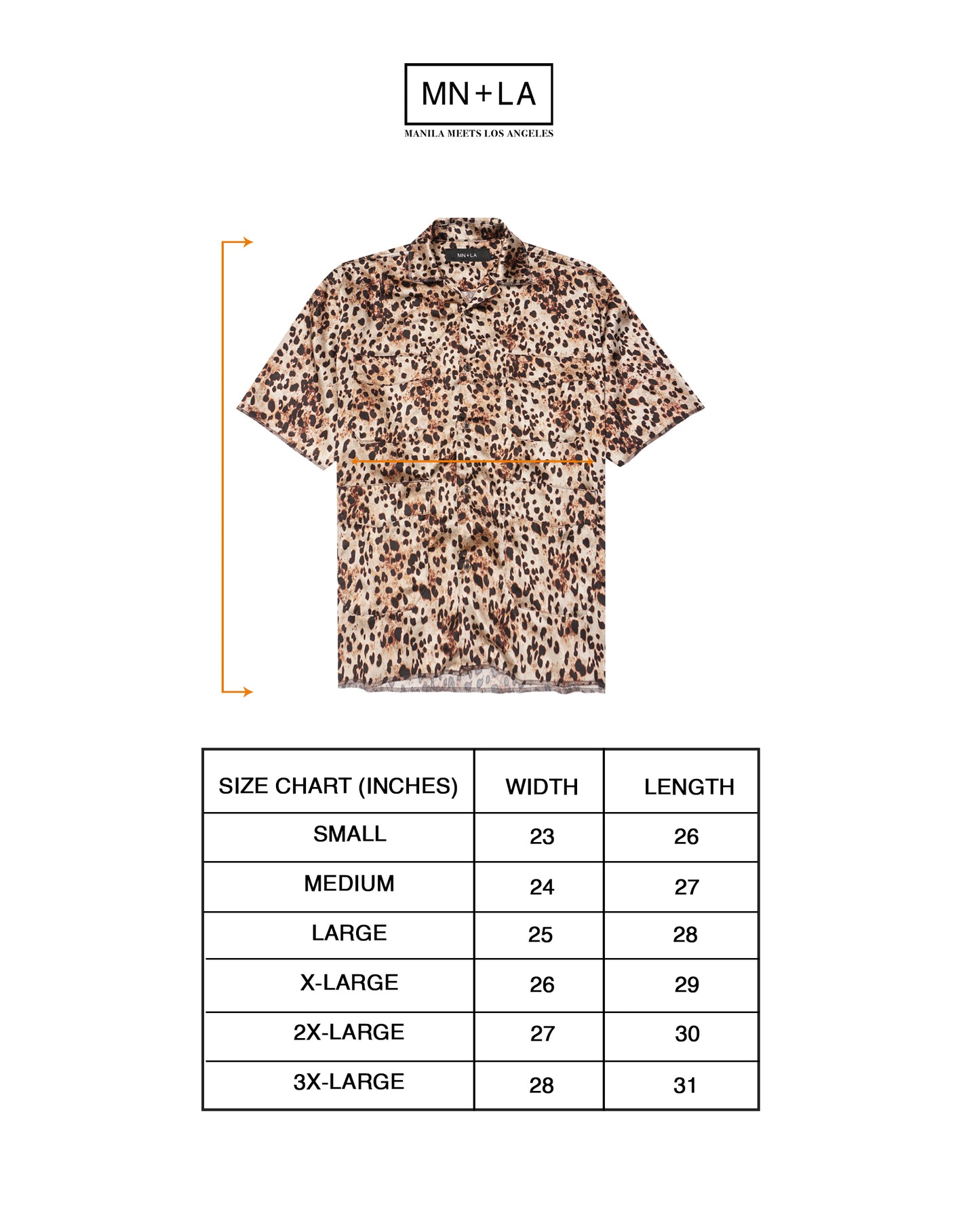 4 POCKET CUBAN SHIRT IN DESERT CHEETAH