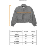 ZIP TRUCKER JACKET V2 IN STEEL BLUE