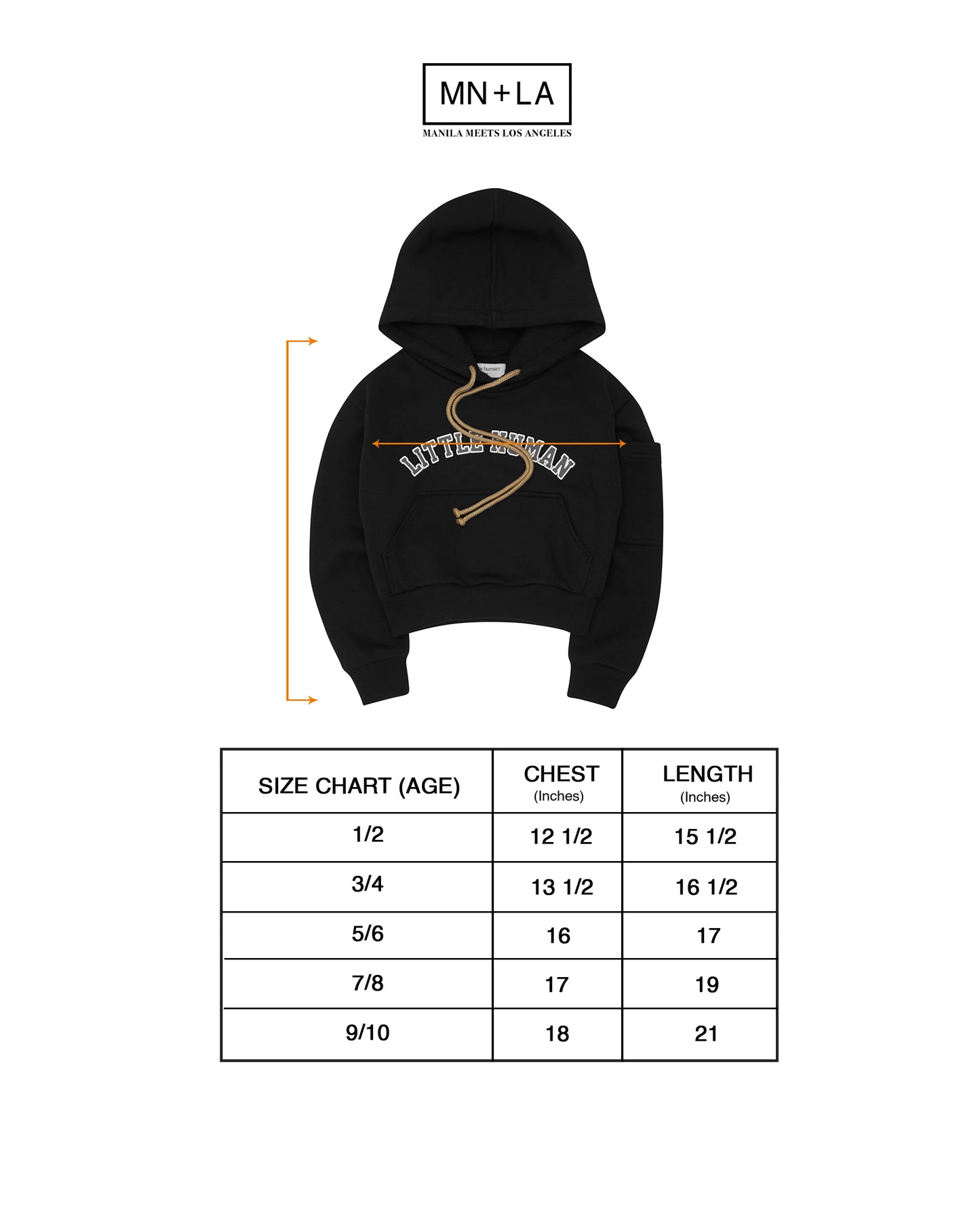 "VARSITY" LITTLE HUMAN™ HOODIE IN ANTHRACITE