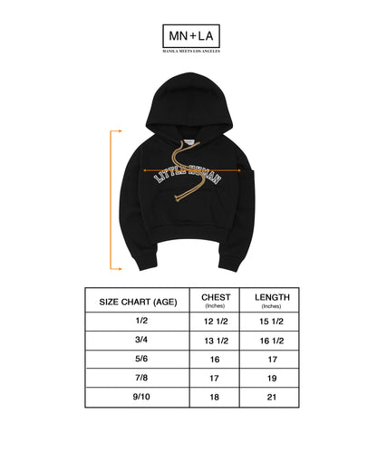 "VARSITY" LITTLE HUMAN™ HOODIE IN ANTHRACITE