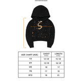 "PAINT SPLAT" LITTLE HUMAN™ HOODIE IN CAVIAR