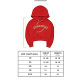 "VARSITY" LITTLE HUMAN™ HOODIE IN RARRI RED