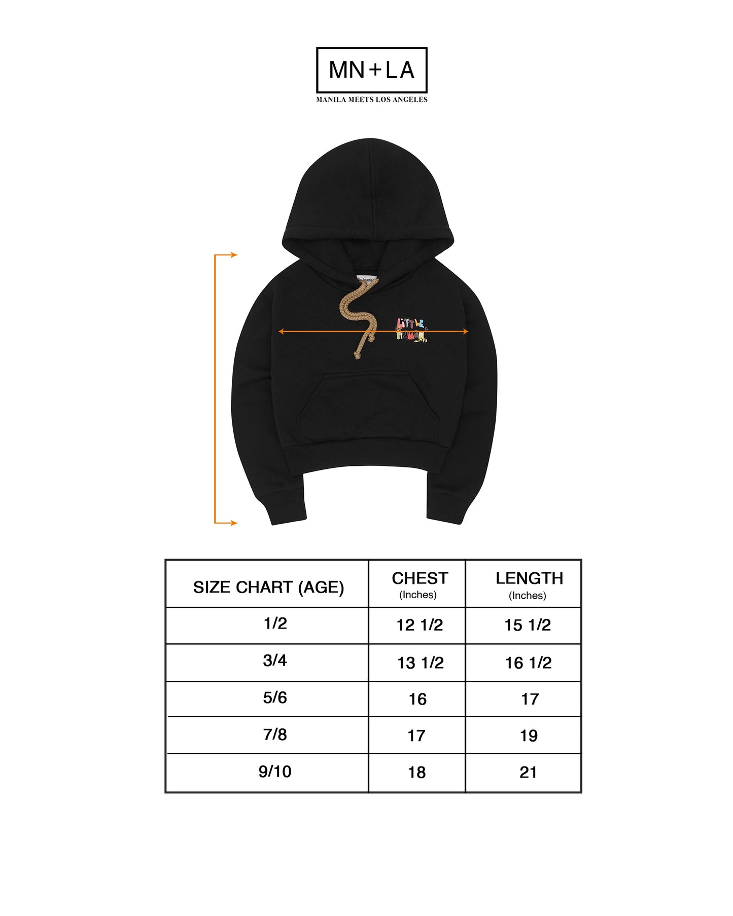 "CRAYONS" LITTLE HUMAN™ HOODIE IN ANTHRACITE
