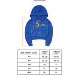 "PAINT SPLAT" LITTLE HUMAN™ HOODIE IN ELECTRIC BLUE