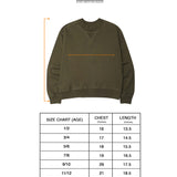 LITTLE HUMAN™ MILITIA SWEATSHIRT IN OLIVE