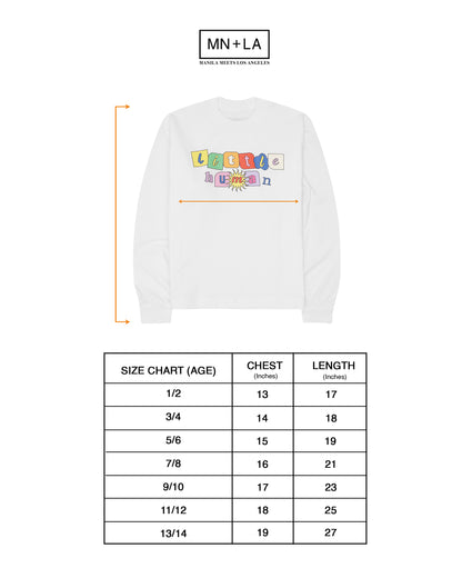 "SUN IS OUT" LITTLE HUMAN™ LONGSLEEVE TEE IN WHITE