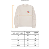 "CRAYONS" LITTLE HUMAN™ LONGSLEEVE TEE IN OAT