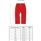 LITTLE HUMAN™ CARGO LOUNGE PANTS IN FADED RED