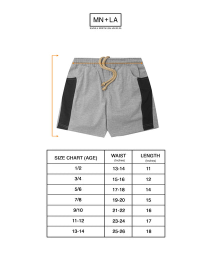 LITTLE HUMAN™ STRIDE SHORTS IN HEATHER GREY