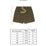"PAINT SPLAT" LITTLE HUMAN™ PLEATED SHORTS IN OLIVE