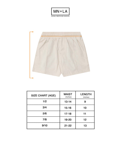 "PAINT SPLAT" LITTLE HUMAN™ PLEATED SHORTS IN OAT
