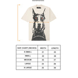 "CITY OF ANGELS" TEE IN CAVIAR