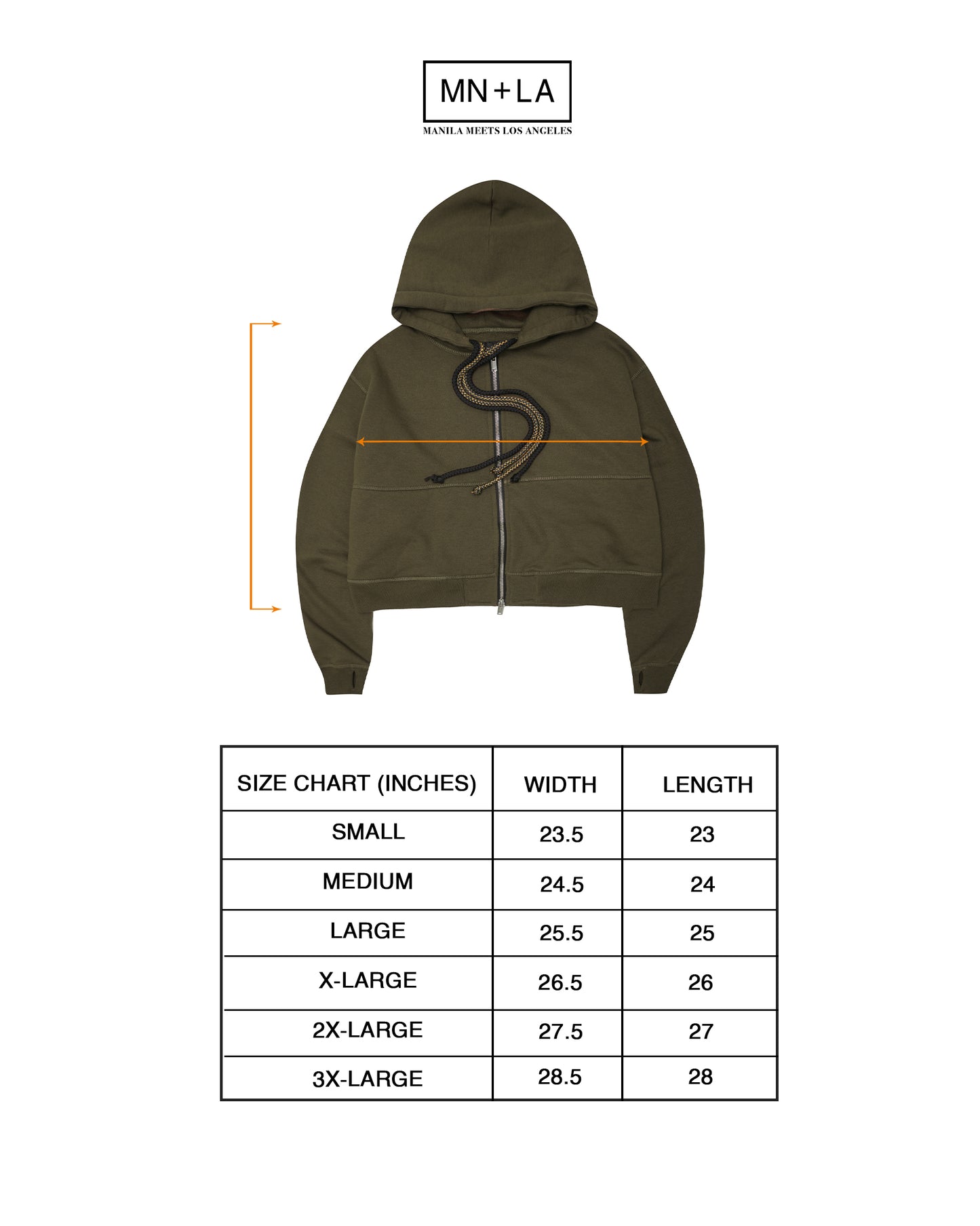 MN+LA™ SPLIT HOODIE IN HEATHER GREY