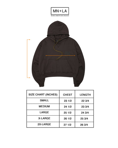 M'$ PAISLEY PATCHWORK MILITIA HOODIE IN CAVIAR